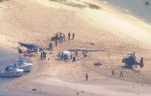 برخورد دو بالگرد در ساحل توریستی استرالیا حادثه آفرید