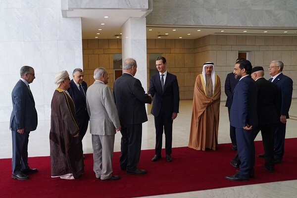 دیدار هیئتی از اتحادیه پارلمانی عربی با رئیس جمهور سوریه