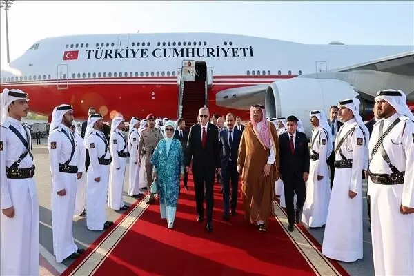 اردوغان وارد قطر شد