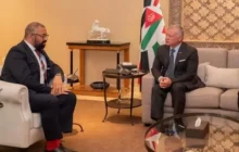 پادشاه اردن و وزیر خارجه انگلیس درباره فلسطین رایزنی کردند