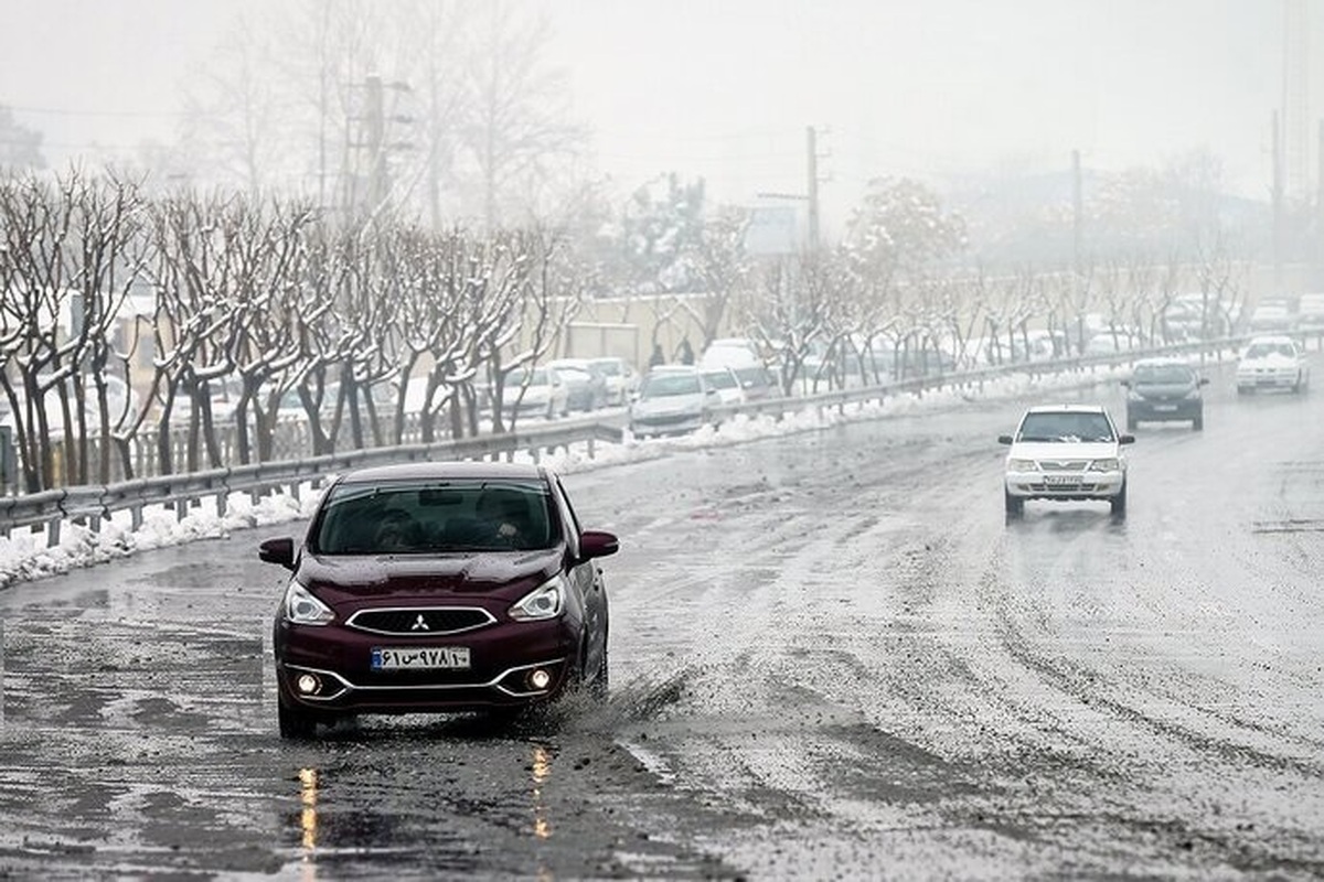 بارش برف و باران در تهران