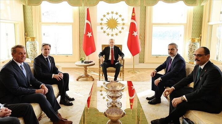دیدار «بلینکن» با رییس‌جمهور و وزیر خارجه ترکیه در استانبول