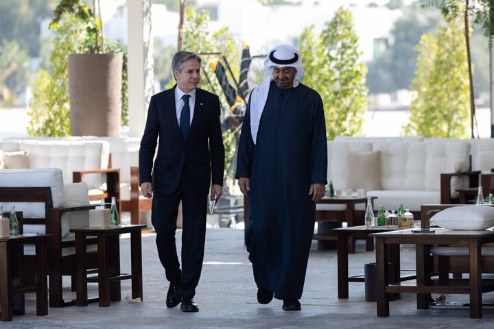 محورهای دیدار «بلینکن» با رییس امارات در ابوظبی
