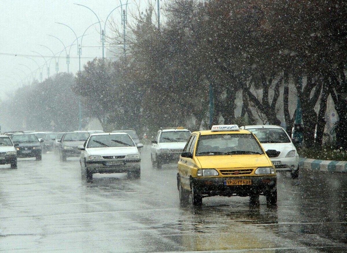 بارش برف، باران و آب‌گرفتگی معابر در ۶ استان