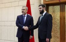 دیدار هاکان فیدان با جولانی در دمشق