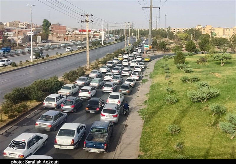 ترافیک سنگین در جاده چالوس