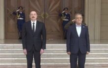 استقبال رسمی الهام علی‌اف از پزشکیان در باکو