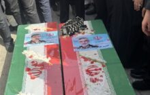 پیکر مطهر شهیدان حاجی‌زاده و باقری به خاک سپرده شد