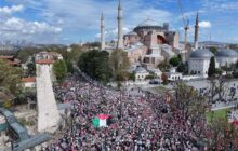 راهپیمایی مردم ترکیه در شهرهای مختلف در حمایت از غزه