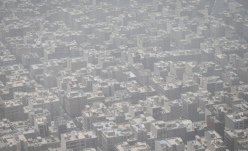 شاخص آلودگی هوای تهران در شرایط ناسالم برای گروه‌های حساس