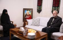 دیدار لاریجانی با خانواده شهید سرلشگر محمد کاظمی