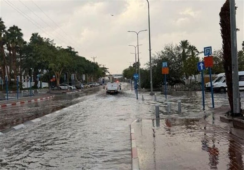 مدیریت ناکارآمد صهیونیست‌ها، ایلات اشغالی را در سیل فرو برد