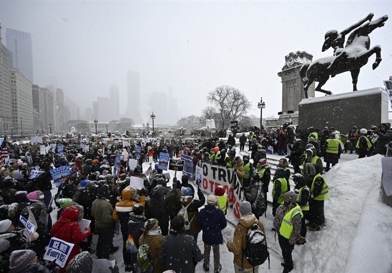 ادامه اعتراضات گسترده در شهرهای آمریکا علیه ترامپ و اداره مهاجرت