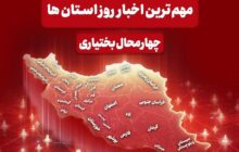 نگاهی به مهم‌ترین اخبار چهارمحال و بختیاری در 6 شهریورماه