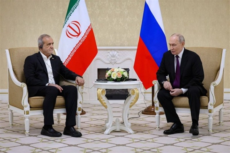 تأکید پزشکیان و پوتین بر تقویت روابط تهران - مسکو